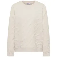 Cecil Strukturmuster Sweatshirt Beige L