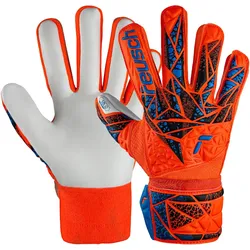 REUSCH Attrakt Starter Solid Finger Support Junior - Kinder Torwarthandschuh - hyper orange/electric blue - 7