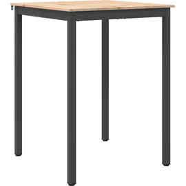 vidaXL Bartisch Natur 80 x 80 x 105 cm Massives Kiefernholz Beige