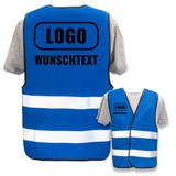 PixiPrints.com Persönliche Warnweste selbst gestalten mit eigenem Aufdruck * Bedruckt mit Name Text Bild Logo Firma * Anzahl: 5 Warnwesten * Farbe/Druck: Blau/Rücken + rechte Brust - 5 Warnwesten