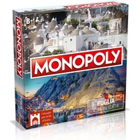 Winning Moves, Schönste Dörfer Italiens Edition Apulien & Basilicata Monopoly, italienische Edition, Familienspiel ab 8 Jahren +