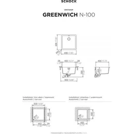 Schock Greenwich N-100 Flächenbündig Magma