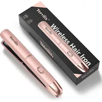 Terviiix USB Mini Reiseglätter kabellos, Max 220°C Tragbarer Glätteisen