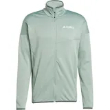 Adidas Terrex Xperior Climawarm Light Fleece Mit Durchgehendem Reißverschluss - Silver Green - S