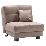 ell+ell Schlafsessel Tilda Microvelour Beige-Grau PG30