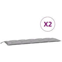 vidaXL Bankauflage 180 x 50 x 7 cm grau 2 St.