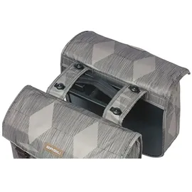 Basil Elegance Mik Doppelte Fahrradtasche grau/taupe