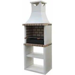 MAESTRO FERRETERO MF - Grillkamin Modell Nola Plus Deluxe (Beige, Schamott - 70 x 47 x 221 cm) REF: M00211 - Für Außenbereich
