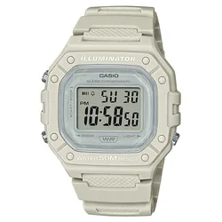 Casio W-218HC-8AVEF Collection Digital Armbanduhr Weiß