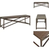 Gartenbank 120 Cm Poly Rattan Braun - Gartenbank - Sitzbank - Outdoor Möbel - Gartenmöbel - Rattan Gartenbank