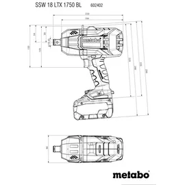 Metabo SSW 18 LTX 1750 BL Akku-Schlagschrauber solo inkl. Koffer (602402840)