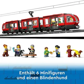 LEGO City Straßenbahn mit Haltestelle