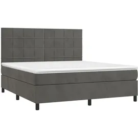 vidaXL Boxspringbett 180 x 200 cm Dunkelgrau