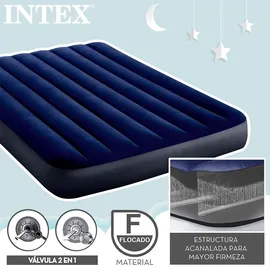 Intex Dura-beam Classic Downy Double Mattress Blau