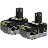 RYOBI RB1850X2 Akku 18 V 5 Ah 2 Stück