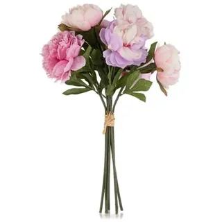 ABELLA Flora künstl. Blütenstrauß Pfingstrosen Höhe 50cm