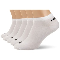 Head Unisex Sneaker Socken, Vorteilspack - Kurzsocken, einfarbig Weiß 43-46