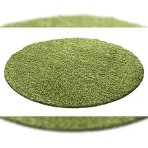 KADIMA DESIGN Teppich Hochflor Grün Ø 120 cm