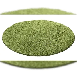 KADIMA DESIGN Teppich Hochflor Grün Ø 120 cm