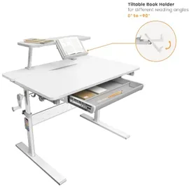 Ergo Office Kinderschreibtisch ER-483 70 x 50 cm Holz grau/weiß