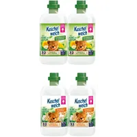 MIX-Set 4x750ml Kuschelweich Weichspüler Gänseblümchen & Birnenblüte vegan 128WL