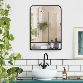 Homcom Wandspiegel 70 x 50 cm Schwarz
