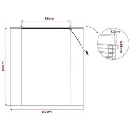 vidaXL Rollo Natur 130 x 160 cm Bambus/braun