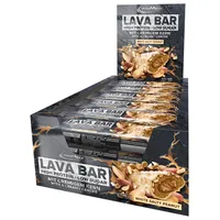 IronMaxx Lava Protein Bar - White Salty Peanut - 18x40g | High Protein Riegel mit cremigem Kern & Erdnuss-Karamell-Topping | Zuckerarm & ohne Palmöl