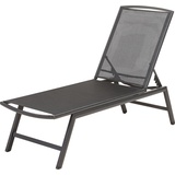 Trendline Comfort Sonnenliege 200 x 63 x 116 cm schwarz