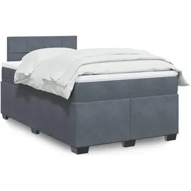 vidaXL Boxspringbett 140 x 200 cm Dunkelgrau
