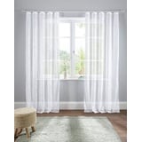 Home Affaire Gardine »Adele«, (1 St.), transparent, mit floraler Stickerei, Voile Home affaire weiß