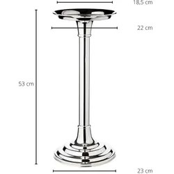 EDZARD Sektkühlerständer / Ständer für Kühler Champagne, schwerversilbert, H 53 cm, Abstellfläche ø 18 cm