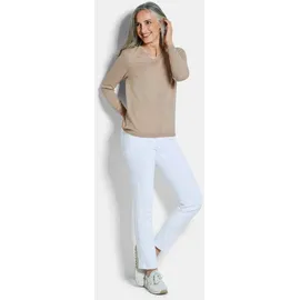GOLDNER Rundhalspullover Beige 25