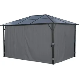 Konifera Aruba 3 x 4 m inkl. 4 Seitenteile Grau/Schwarz
