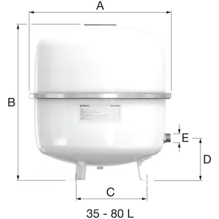 Flamco Ausdehnungsgefäß Contraflex weiß 3bar Flamco 35l