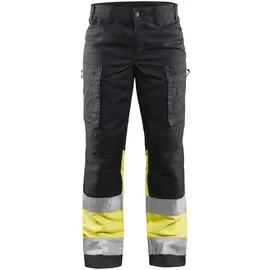 Blåkläder Blakläder Damen High Vis Arbeitshose mit Stretch Marineblau/Gelb, Größe C40