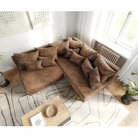 DeLife Ecksofa Clovis Braun Antik Optik Ottomane Rechts Modulsofa, Design Ecksofas, Couch Loft, Modulsofa, modular