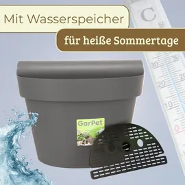 GarPet Geländertopf Balkon 21 x 29 x 23 cm Anthrazit