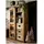Massivmoebel24 Vitrine RAILWAY 100 x 45 x 175 cm Beige