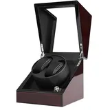 Olvy Uhrenbeweger für 2 Uhren, Watchwinder Extrem Leisem Motor, Flexiblem Uhrenkissen, Watch Winder