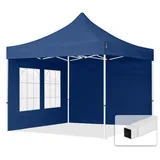 TOOLPORT Faltpavillon Economy 3 x 3 m inkl. 2 Seitenteile blau 59036