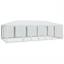 vidaXL Partyzelt 8 x 4 m inkl. 12 Seitenteile Weiß