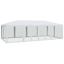 vidaXL Partyzelt 8 x 4 m inkl. 12 Seitenteile Weiß