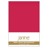 JANINE Spannbettlaken Mako Feinjersey 180 x 200 cm rot