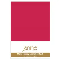 JANINE Spannbettlaken Mako Feinjersey 180 x 200 cm rot
