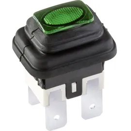 Inter Bär interBär 3658-250.22 3658-250.22 Druckschalter 250 V 16 A 1 x Aus/Ein rastend Grün IP65 1 St.