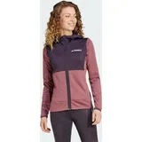 Adidas Terrex XPERIOR LIGHT HOODED FLEECEJACKE Burgundy / Aurora Black M