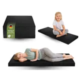 Klappmatratze Faltmatratze 60x190 cm, klappbare Gästematratze, Dreamstar, 7 cm hoch, perfekt zum Campen oder als Hocker, geeignet für Hausstauballergiker schwarz