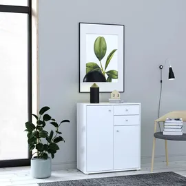 Forte Kombikommode 73,7 x 85,5 x 34,8 cm Weiß