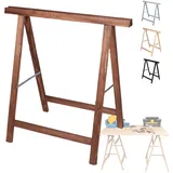 MODO24 Holzbock Klappbock Arbeitsbock Tapezierbock Sägebock Montagebock Unterstellbock SDKM, 73x73x44 cm, Farbe: Braun